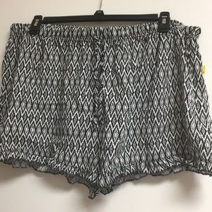 Ruffle Hem Cotton Shorts NWT